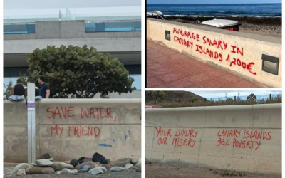 El Palm Mar: grafitis en contra de la masificación turística