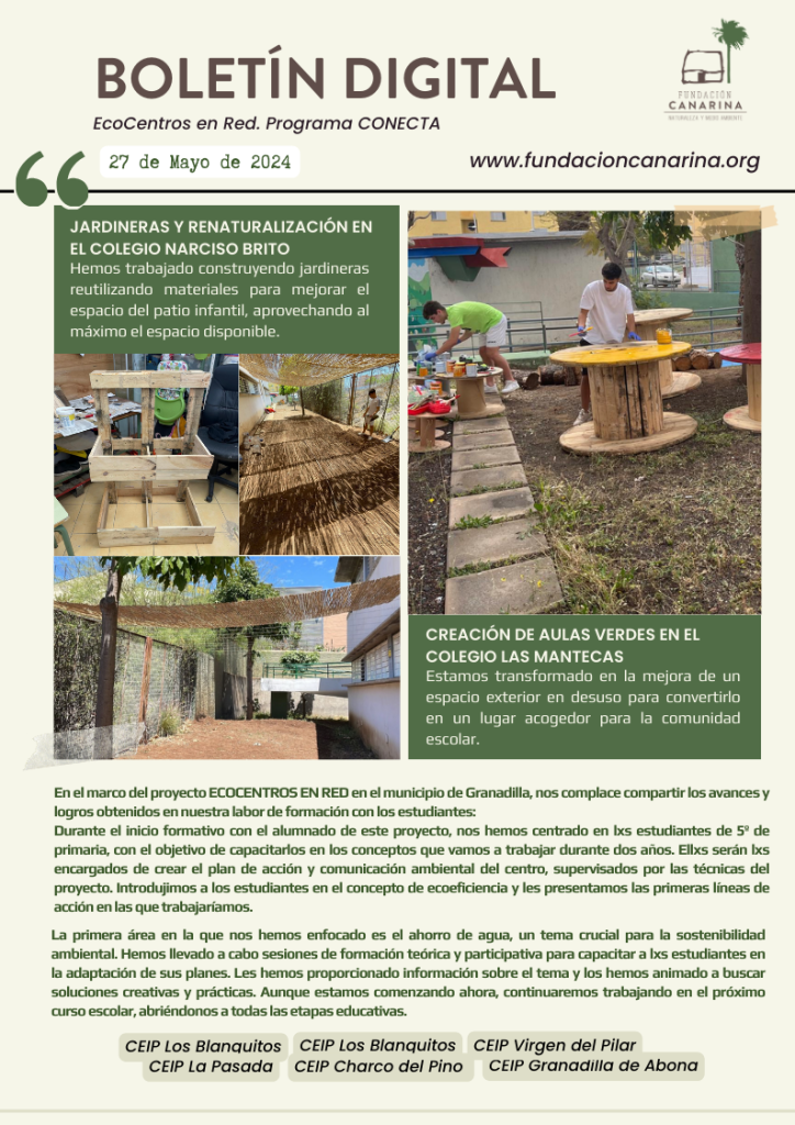Página dos del boletín informativo 3. Ecocentros en red. 