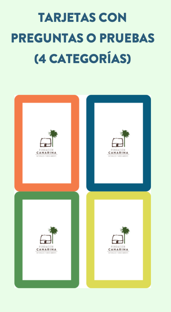 Elementos del juego: tarjetas de preguntas