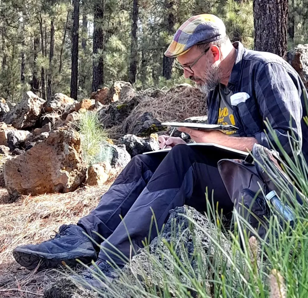 Letras verdes une naturaleza arte y ciencia en Canarias. Imagen de abril 2024. Fran Torrens.
